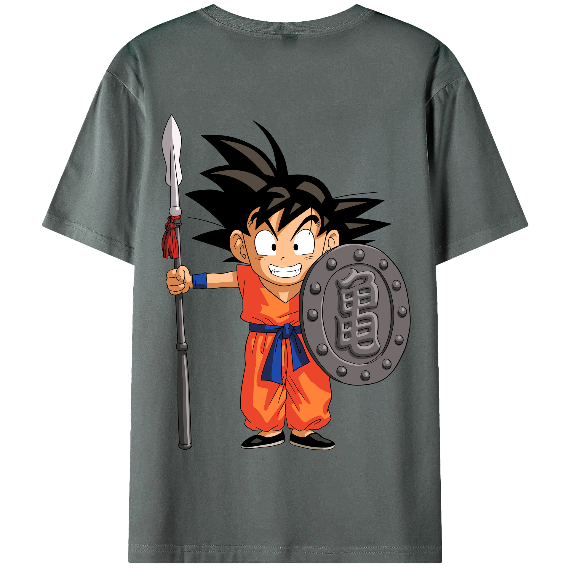 （画像用） ドラゴンボール 孫悟空（そん ごくう）Son Goku カカロット DRAGON BALL Kakarotto 綿100％半袖Tシャツ（背面プリント）